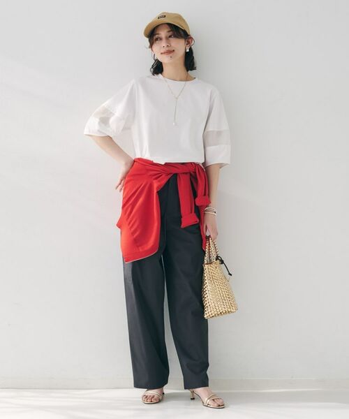 UNTITLED / アンタイトル カットソー | 【二の腕カバー/接触冷感】袖オーガンジープルオーバー | 詳細4