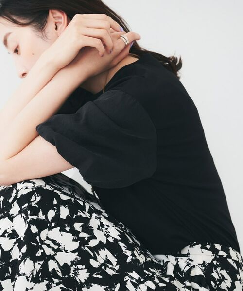 UNTITLED / アンタイトル カットソー | 【二の腕カバー/洗える】袖シアーバルーンプルオーバー | 詳細10