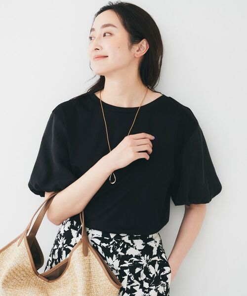 UNTITLED / アンタイトル カットソー | 【二の腕カバー/洗える】袖シアーバルーンプルオーバー | 詳細11