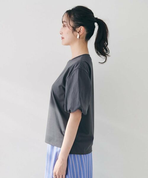 UNTITLED / アンタイトル カットソー | 【二の腕カバー/洗える】袖シアーバルーンプルオーバー | 詳細15