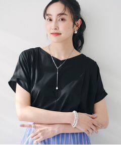 UNTITLED / アンタイトル カットソー | 【洗える】タック入りフレンチスリーブプルオーバー