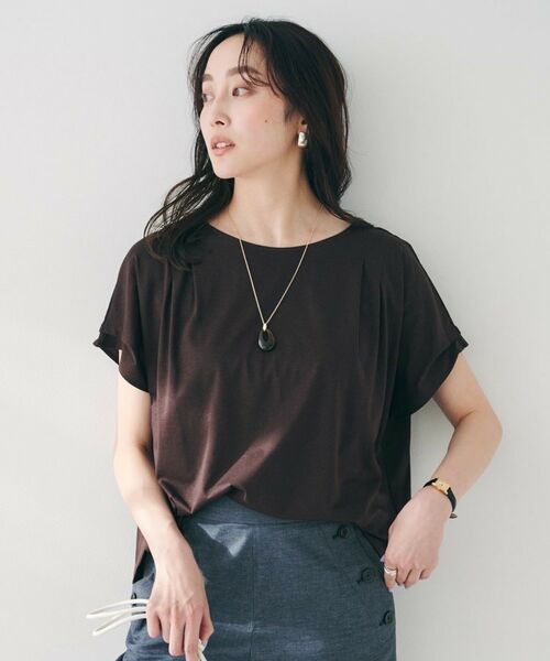 UNTITLED / アンタイトル カットソー | 【洗える】タック入りフレンチスリーブプルオーバー | 詳細14