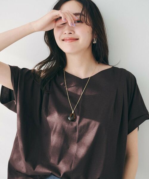 UNTITLED / アンタイトル カットソー | 【洗える】タック入りフレンチスリーブプルオーバー | 詳細15