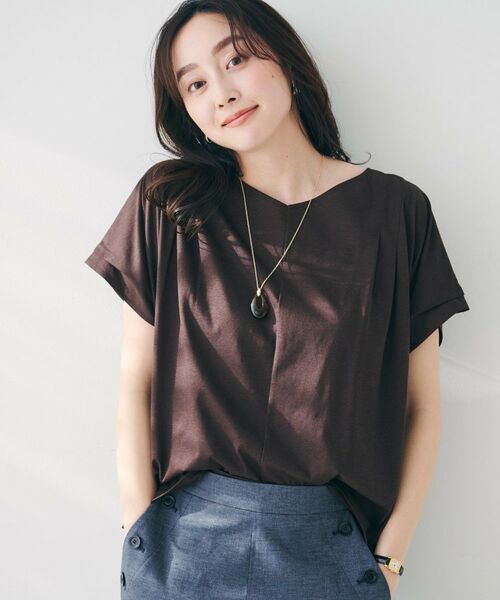 UNTITLED / アンタイトル カットソー | 【洗える】タック入りフレンチスリーブプルオーバー | 詳細16