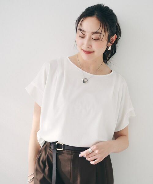 UNTITLED / アンタイトル カットソー | 【洗える】タック入りフレンチスリーブプルオーバー | 詳細2