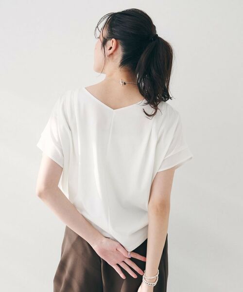 UNTITLED / アンタイトル カットソー | 【洗える】タック入りフレンチスリーブプルオーバー | 詳細3