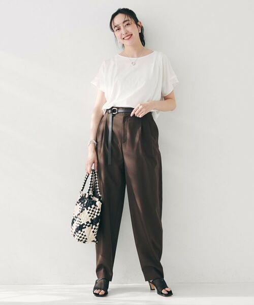 UNTITLED / アンタイトル カットソー | 【洗える】タック入りフレンチスリーブプルオーバー | 詳細5