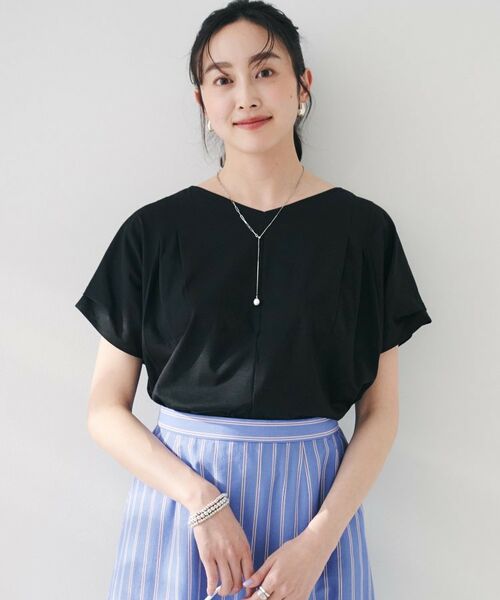 UNTITLED / アンタイトル カットソー | 【洗える】タック入りフレンチスリーブプルオーバー | 詳細9