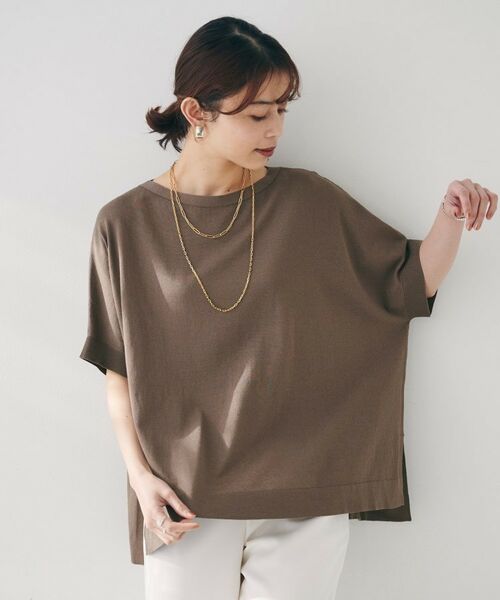 UNTITLED / アンタイトル ニット・セーター | 【体型カバー/手洗い可】コットンリネン ワイドプルオーバーニット | 詳細10