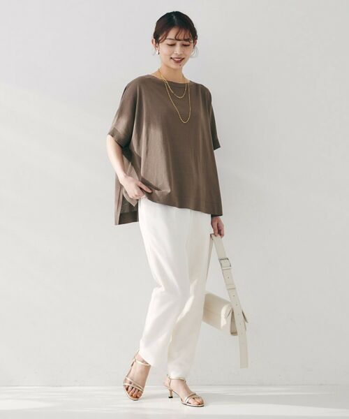 UNTITLED / アンタイトル ニット・セーター | 【体型カバー/手洗い可】コットンリネン ワイドプルオーバーニット | 詳細12