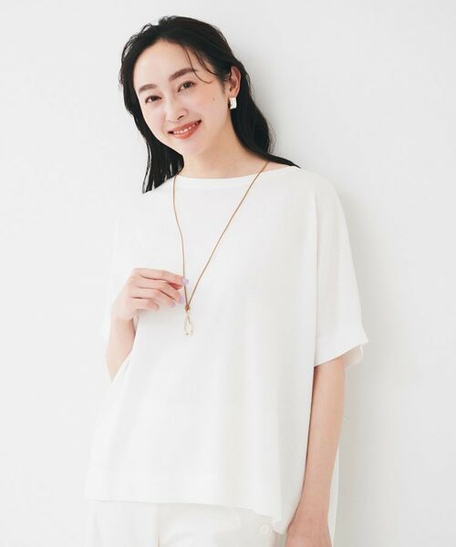 UNTITLED / アンタイトル ニット・セーター | 【体型カバー/手洗い可】コットンリネン ワイドプルオーバーニット | 詳細2