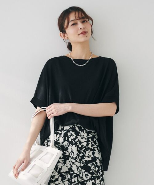 UNTITLED / アンタイトル ニット・セーター | 【体型カバー/手洗い可】コットンリネン ワイドプルオーバーニット | 詳細6