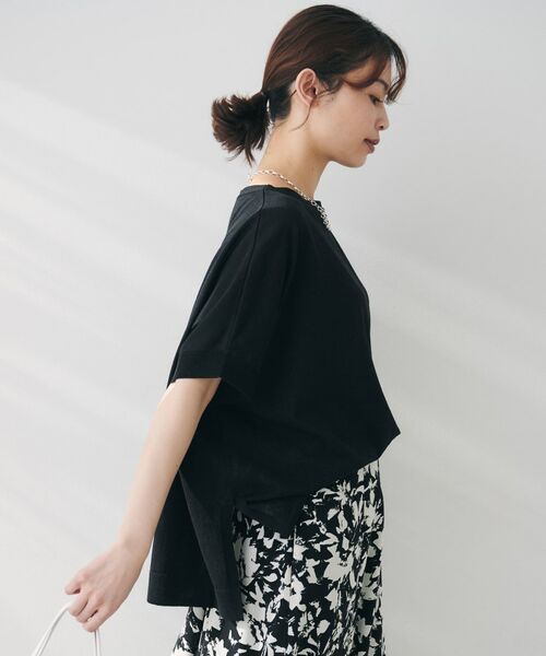 UNTITLED / アンタイトル ニット・セーター | 【体型カバー/手洗い可】コットンリネン ワイドプルオーバーニット | 詳細7