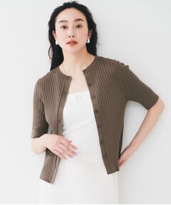 UNTITLED / アンタイトル ニット・セーター | 【五分袖/タイト】コットンリネン2WAYニット