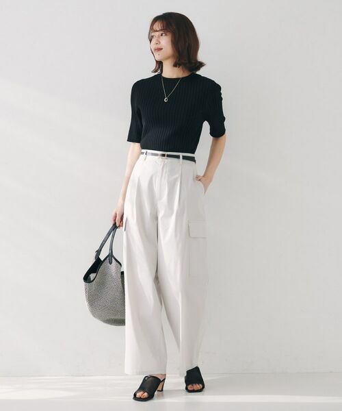 UNTITLED / アンタイトル ニット・セーター | 【五分袖/タイト】コットンリネン2WAYニット | 詳細12