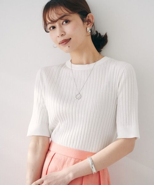 UNTITLED / アンタイトル ニット・セーター | 【五分袖/タイト】コットンリネン2WAYニット | 詳細2