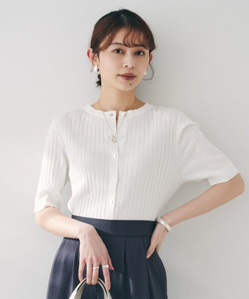 UNTITLED / アンタイトル ニット・セーター | 【五分袖/タイト】コットンリネン2WAYニット | 詳細5