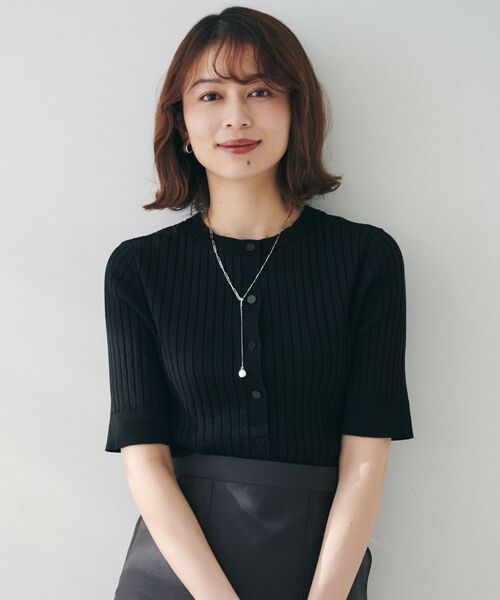 UNTITLED / アンタイトル ニット・セーター | 【五分袖/タイト】コットンリネン2WAYニット | 詳細9