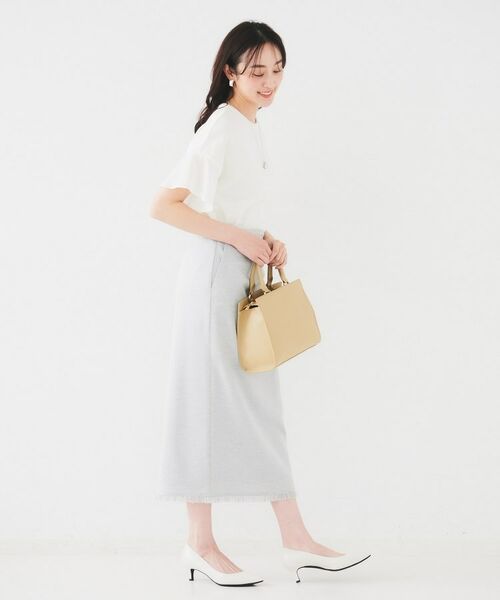 UNTITLED / アンタイトル ニット・セーター | 【洗える/体型カバー】袖異素材プルオーバーニット | 詳細4