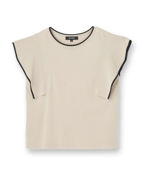 UNTITLED / アンタイトル ニット・セーター | 【きれいめ/二の腕カバー】フリルノースリーブニット | 詳細1