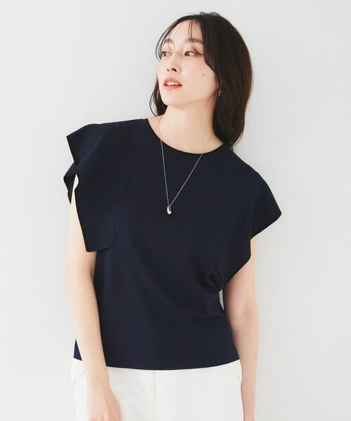 UNTITLED / アンタイトル ニット・セーター | 【きれいめ/二の腕カバー】フリルノースリーブニット | 詳細10