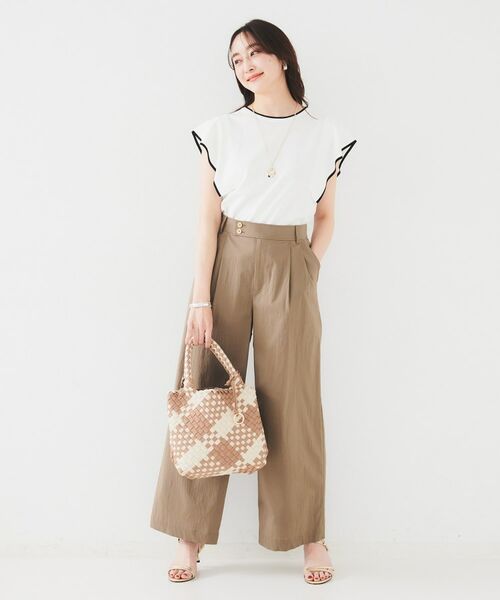 UNTITLED / アンタイトル ニット・セーター | 【きれいめ/二の腕カバー】フリルノースリーブニット | 詳細4