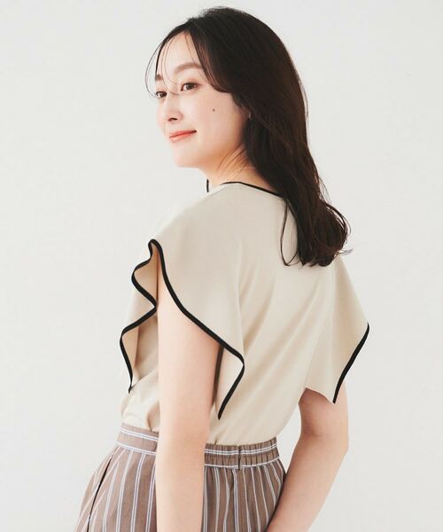 UNTITLED / アンタイトル ニット・セーター | 【きれいめ/二の腕カバー】フリルノースリーブニット | 詳細6