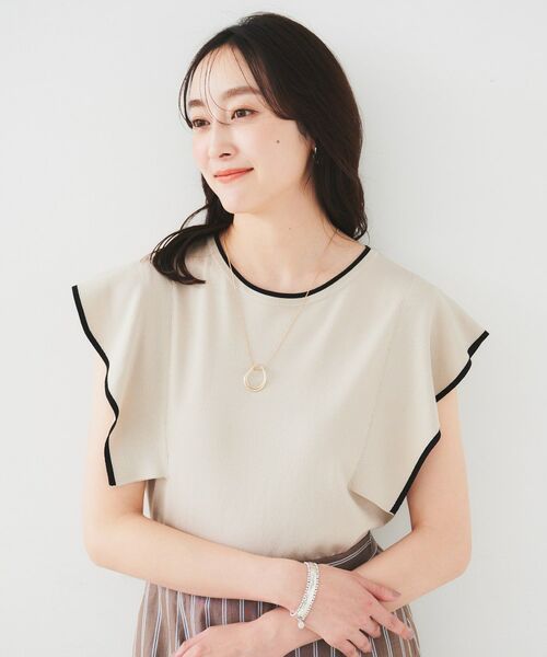 UNTITLED / アンタイトル ニット・セーター | 【きれいめ/二の腕カバー】フリルノースリーブニット | 詳細7