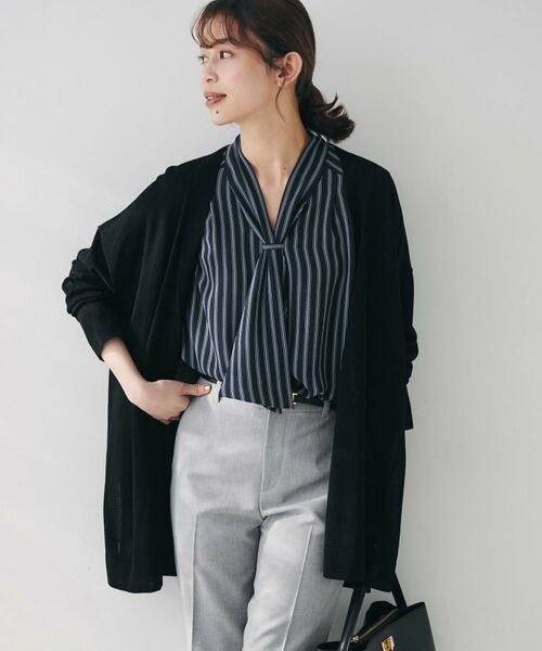 UNTITLED / アンタイトル カーディガン・ボレロ | 【ゆったり/ロング】シアーカーディガン(ブラック(019))