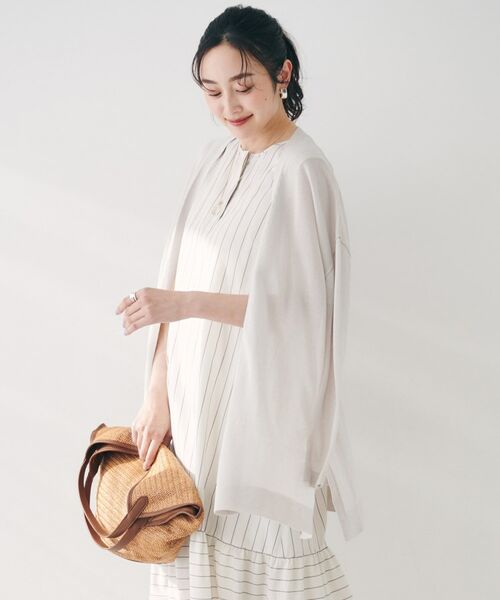 UNTITLED / アンタイトル カーディガン・ボレロ | 【ゆったり/ロング】シアーカーディガン(ベージュ(052))