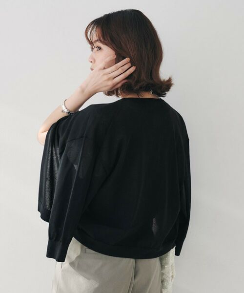UNTITLED / アンタイトル カーディガン・ボレロ | 【短丈/シアー/洗える】ドルマンスリーブカーディガン | 詳細10