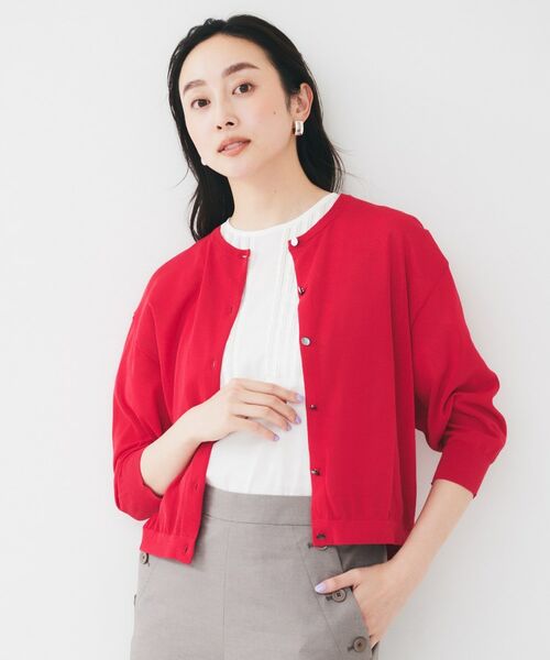 UNTITLED / アンタイトル カーディガン・ボレロ | 【短丈/シアー/洗える】ドルマンスリーブカーディガン | 詳細13