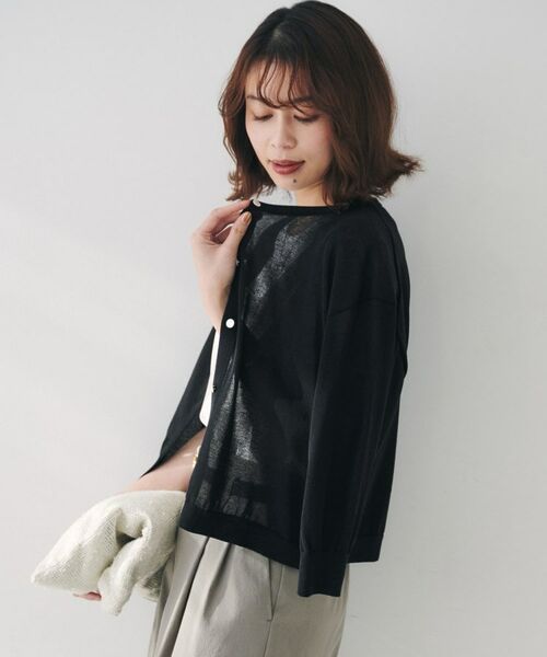 UNTITLED / アンタイトル カーディガン・ボレロ | 【短丈/シアー/洗える】ドルマンスリーブカーディガン | 詳細9