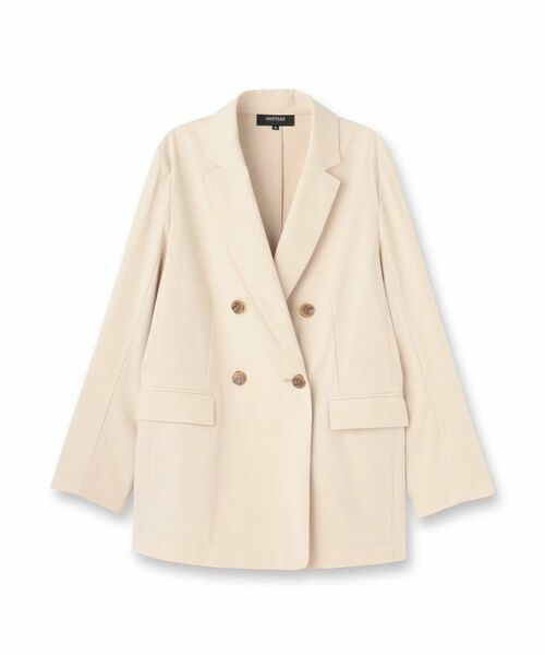 UNTITLED / アンタイトル テーラードジャケット | 【セットアップ可能／オンオフ】ラミー混 ダブルブレストジャケット | 詳細1