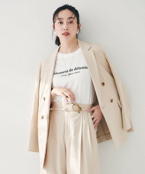 UNTITLED / アンタイトル テーラードジャケット | 【セットアップ可能／オンオフ】ラミー混 ダブルブレストジャケット | 詳細14