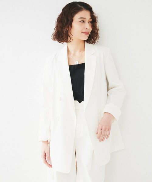 UNTITLED / アンタイトル テーラードジャケット | 【セットアップ可能／オンオフ】ラミー混 ダブルブレストジャケット | 詳細19