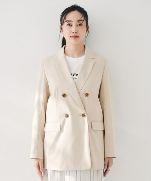 UNTITLED / アンタイトル テーラードジャケット | 【セットアップ可能／オンオフ】ラミー混 ダブルブレストジャケット | 詳細25