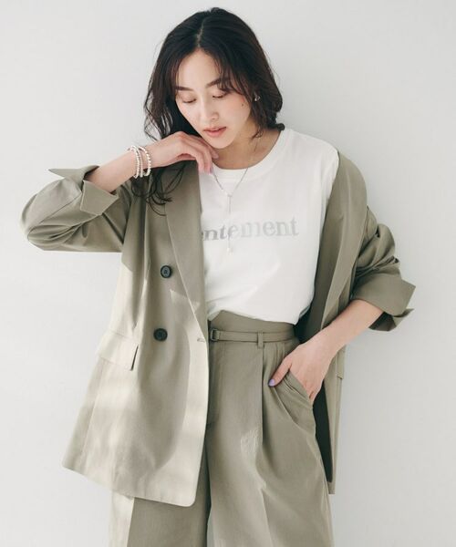 UNTITLED / アンタイトル テーラードジャケット | 【セットアップ可能／オンオフ】ラミー混 ダブルブレストジャケット | 詳細3