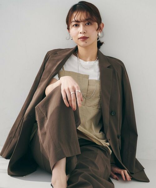 UNTITLED / アンタイトル テーラードジャケット | 【セットアップ可能／オンオフ】ラミー混 ダブルブレストジャケット | 詳細8