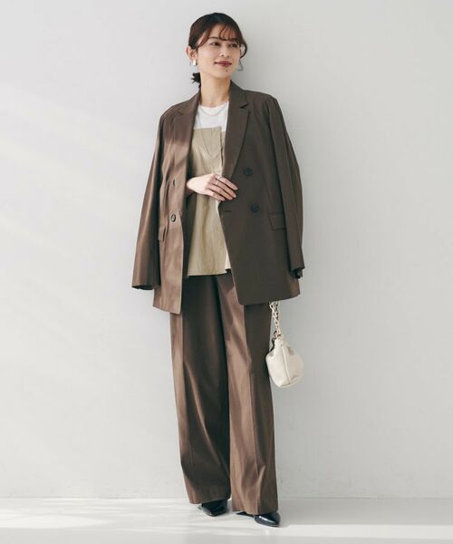 UNTITLED / アンタイトル テーラードジャケット | 【セットアップ可能／オンオフ】ラミー混 ダブルブレストジャケット | 詳細9