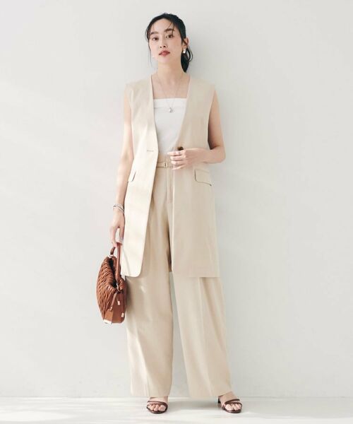 UNTITLED / アンタイトル ベスト | 【セットアップ可能/オンオフ】ラミー混カラーレスジレ | 詳細15