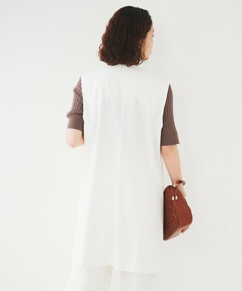 UNTITLED / アンタイトル ベスト | 【セットアップ可能/オンオフ】ラミー混カラーレスジレ | 詳細20