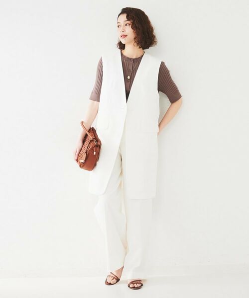 UNTITLED / アンタイトル ベスト | 【セットアップ可能/オンオフ】ラミー混カラーレスジレ | 詳細21