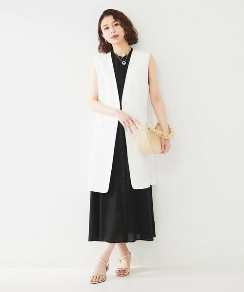 UNTITLED / アンタイトル ベスト | 【セットアップ可能/オンオフ】ラミー混カラーレスジレ | 詳細22
