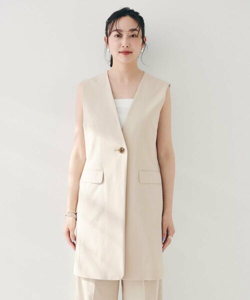 UNTITLED / アンタイトル ベスト | 【セットアップ可能/オンオフ】ラミー混カラーレスジレ | 詳細25