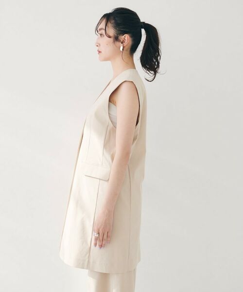 UNTITLED / アンタイトル ベスト | 【セットアップ可能/オンオフ】ラミー混カラーレスジレ | 詳細26