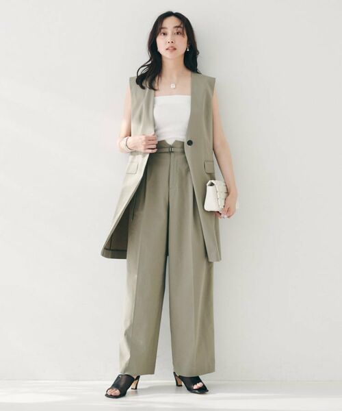 UNTITLED / アンタイトル ベスト | 【セットアップ可能/オンオフ】ラミー混カラーレスジレ | 詳細4