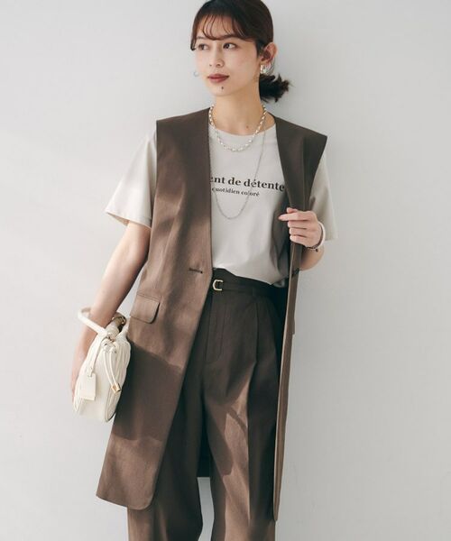 UNTITLED / アンタイトル ベスト | 【セットアップ可能/オンオフ】ラミー混カラーレスジレ | 詳細7