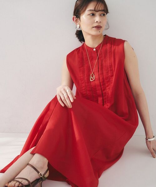 UNTITLED / アンタイトル ロング・マキシ丈ワンピース | 【シアー/前開き/夏ワンピ】コットンピンタックワンピース | 詳細12