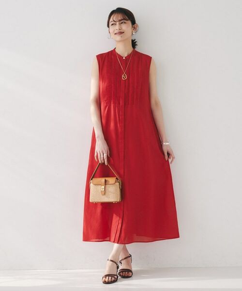 UNTITLED / アンタイトル ロング・マキシ丈ワンピース | 【シアー/前開き/夏ワンピ】コットンピンタックワンピース | 詳細14